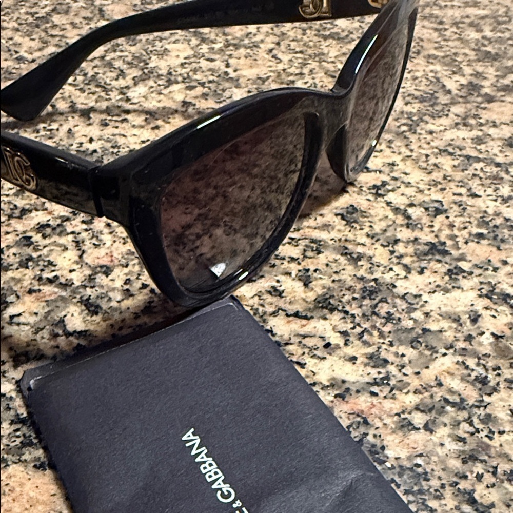 Dolce & Gabbana Black and Gold Sunglasses - Picture 3 of 9